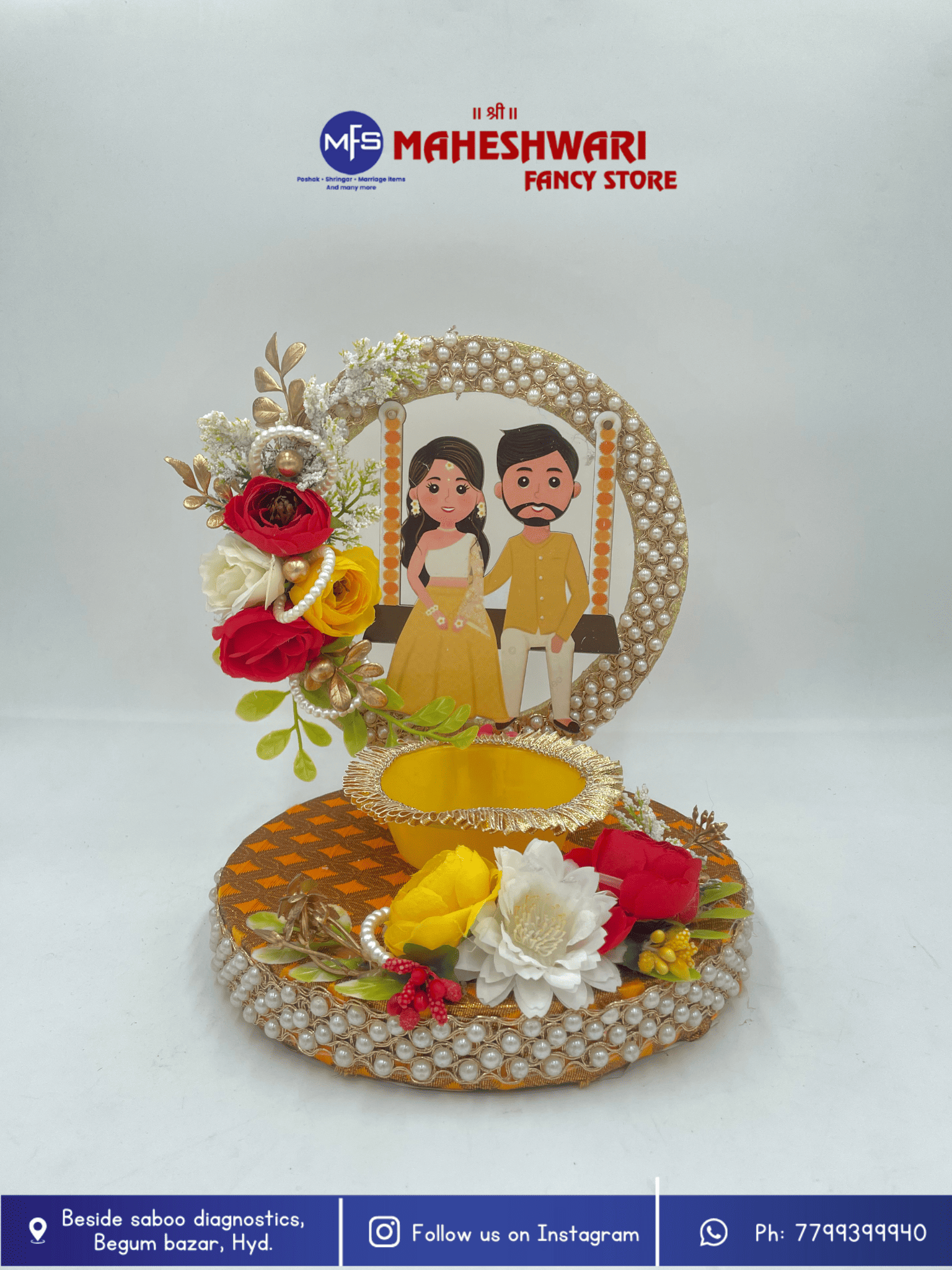Decorative Haldi Platter